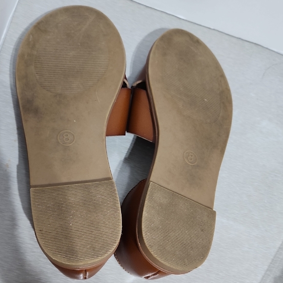 Target Brown Cross-Strap Sandals - Picture 4 of 5